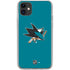 NHL San Jose Sharks Solid Background iPhone 11 Clear Case