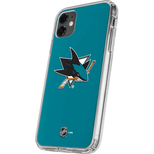 NHL San Jose Sharks Solid Background iPhone 11 Clear Case
