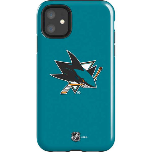 NHL San Jose Sharks Solid Background iPhone 11 Impact Case