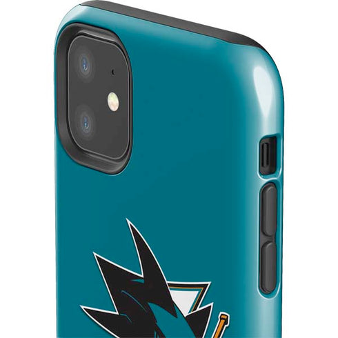 NHL San Jose Sharks Solid Background iPhone 11 Impact Case