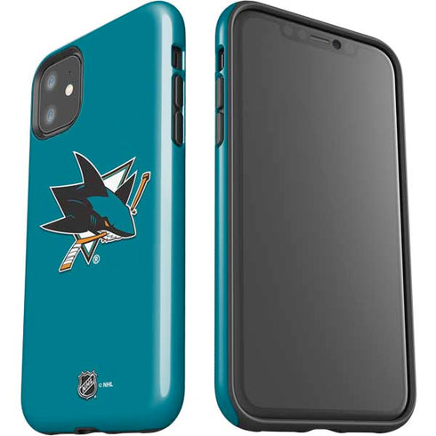NHL San Jose Sharks Solid Background iPhone 11 Impact Case