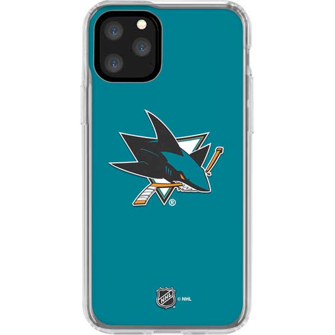NHL San Jose Sharks Solid Background iPhone 11 Pro Clear Case