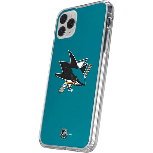 NHL San Jose Sharks Solid Background iPhone 11 Pro Clear Case