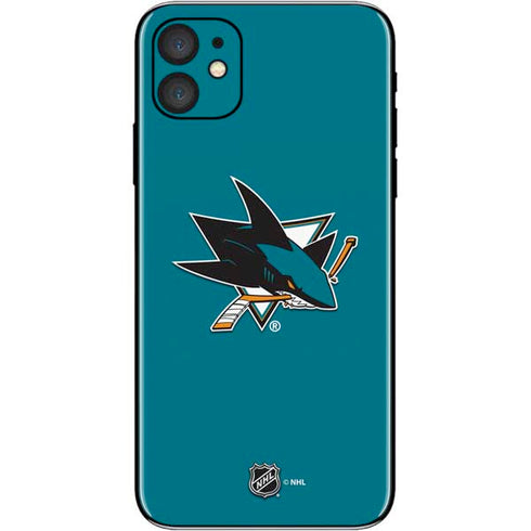 NHL San Jose Sharks Solid Background iPhone 11 Skin