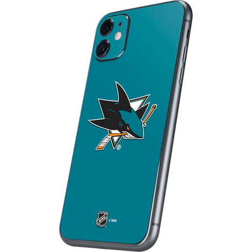 NHL San Jose Sharks Solid Background iPhone 11 Skin