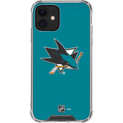 NHL San Jose Sharks Solid Background iPhone 12 Clear Case