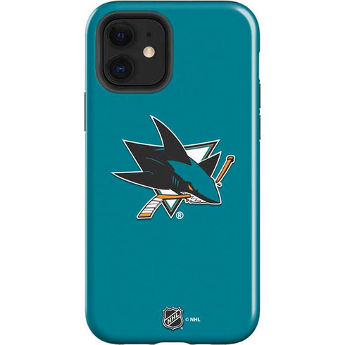 NHL San Jose Sharks Solid Background iPhone 12 Impact Case