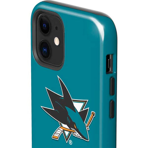 NHL San Jose Sharks Solid Background iPhone 12 Impact Case