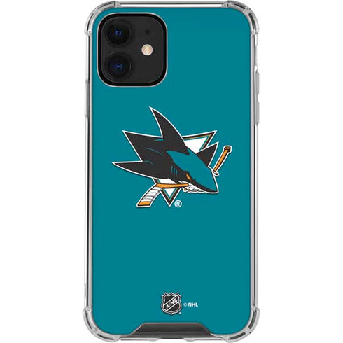 NHL San Jose Sharks Solid Background iPhone 12 Mini Clear Case