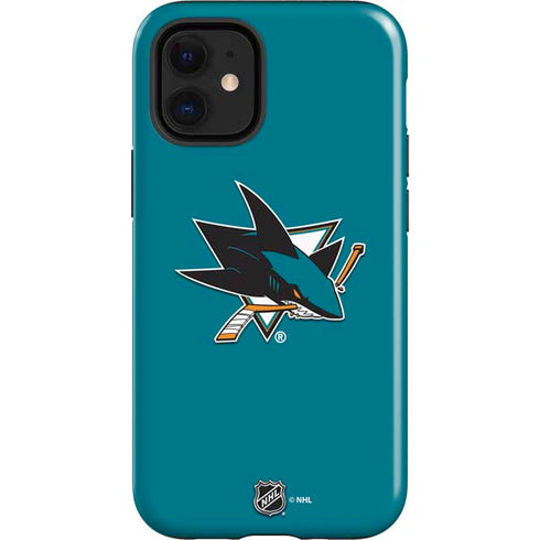 NHL San Jose Sharks Solid Background iPhone 12 Mini Impact Case