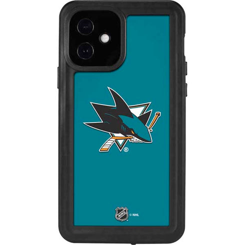 NHL San Jose Sharks Solid Background iPhone 12 Waterproof Case
