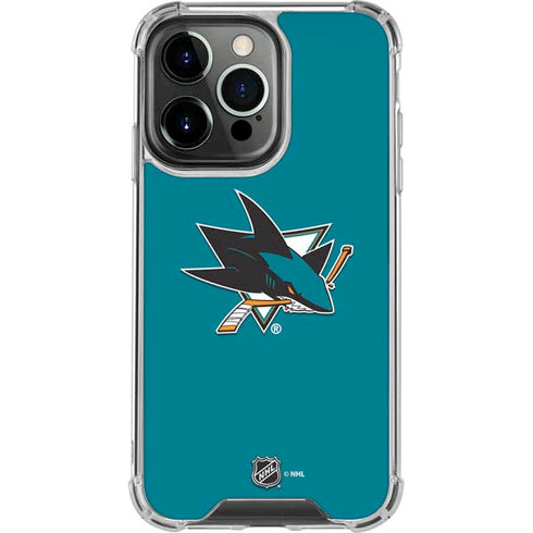 NHL San Jose Sharks Solid Background iPhone 13 Pro Clear Case