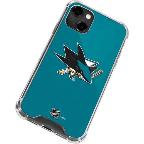 NHL San Jose Sharks Solid Background iPhone 14 Clear Case
