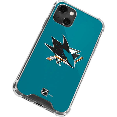 NHL San Jose Sharks Solid Background iPhone 14 Plus Clear Case