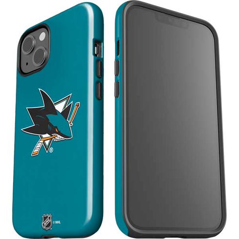 NHL San Jose Sharks Solid Background iPhone 15 Impact Case