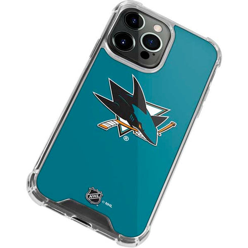 NHL San Jose Sharks Solid Background iPhone 15 Pro Clear Case