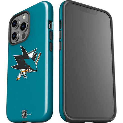 NHL San Jose Sharks Solid Background iPhone 15 Pro Impact Case