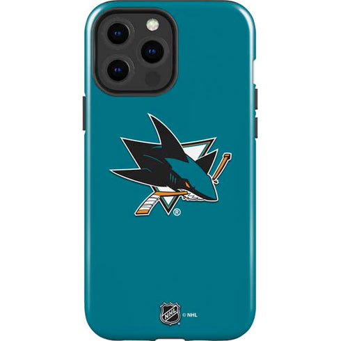 NHL San Jose Sharks Solid Background iPhone 15 Pro Max Impact Case