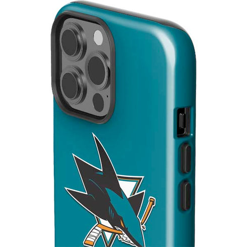 NHL San Jose Sharks Solid Background iPhone 15 Pro Max Impact Case
