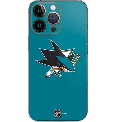NHL San Jose Sharks Solid Background iPhone 15 Pro Skin
