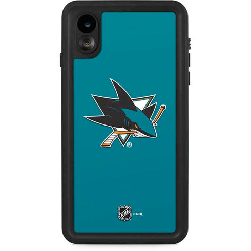 NHL San Jose Sharks Solid Background iPhone XR Waterproof Case