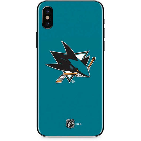 NHL San Jose Sharks Solid Background iPhone XS Max Skin