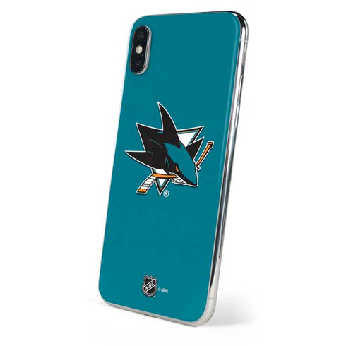 NHL San Jose Sharks Solid Background iPhone XS Skin