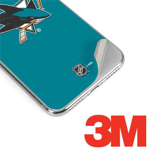 NHL San Jose Sharks Solid Background iPhone XS Skin
