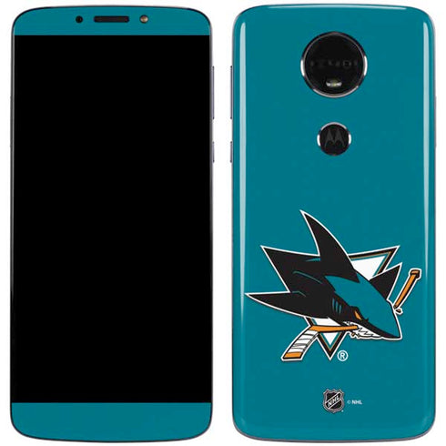 NHL San Jose Sharks Solid Background Moto E5 Plus Skin