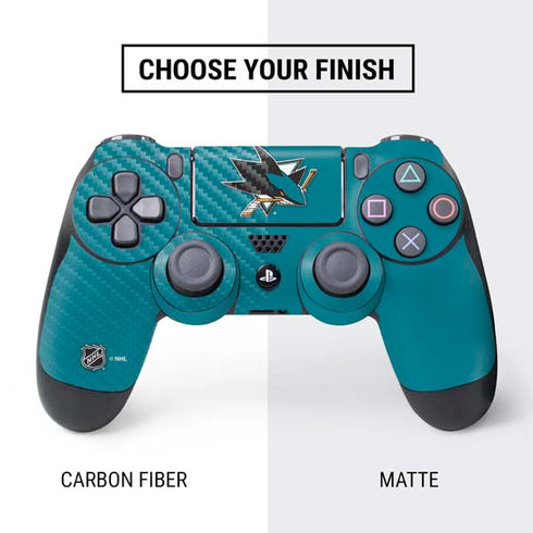 NHL San Jose Sharks Solid Background PS4 Controller Skin