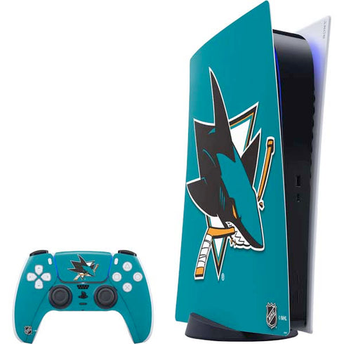 NHL San Jose Sharks Solid Background PS5 Digital Edition Bundle Skin