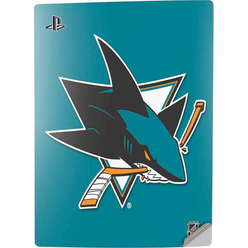 NHL San Jose Sharks Solid Background PS5 Digital Edition Console Skin