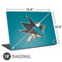 NHL San Jose Sharks Solid Background Universal Laptop 18in (14.6 x 10.6in) Skin