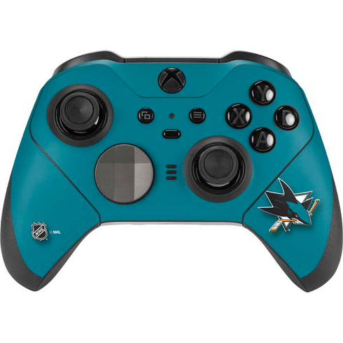 NHL San Jose Sharks Solid Background Xbox Elite Wireless Controller Series 2 Skin