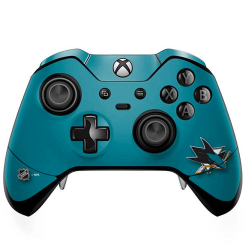 NHL San Jose Sharks Solid Background Xbox One Elite Controller Skin