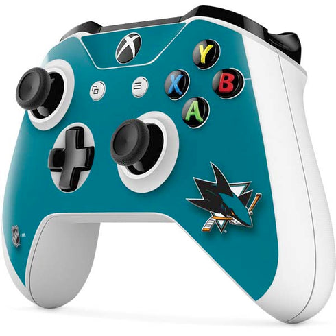NHL San Jose Sharks Solid Background Xbox One S Controller Skin