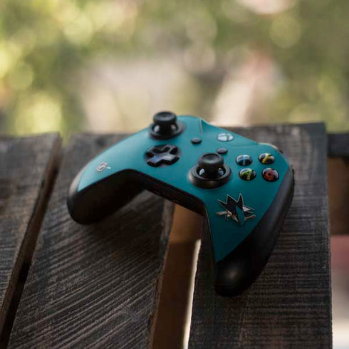 NHL San Jose Sharks Solid Background Xbox One S Controller Skin