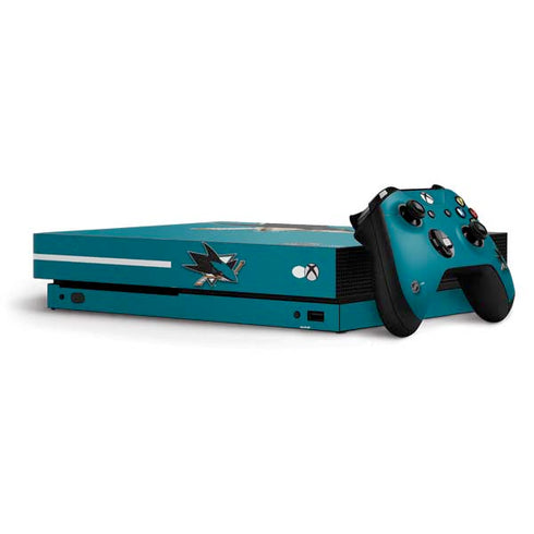 NHL San Jose Sharks Solid Background Xbox One X Bundle Skin