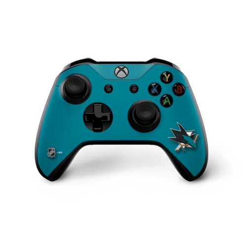 NHL San Jose Sharks Solid Background Xbox One X Controller Skin