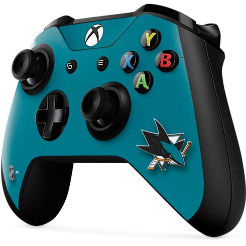 NHL San Jose Sharks Solid Background Xbox One X Controller Skin