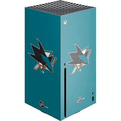 NHL San Jose Sharks Solid Background Xbox Series X Console Skin
