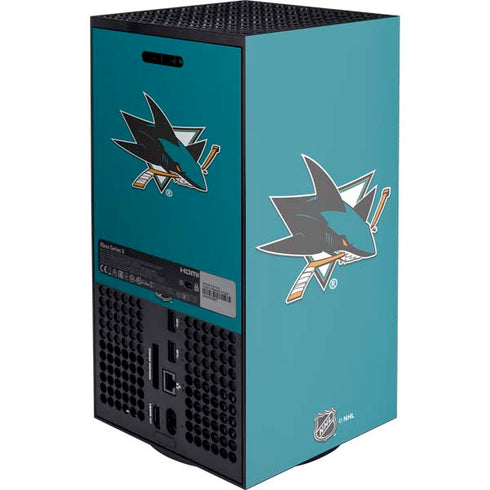 NHL San Jose Sharks Solid Background Xbox Series X Console Skin
