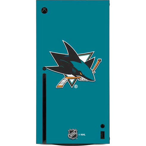 NHL San Jose Sharks Solid Background Xbox Series X Console Skin