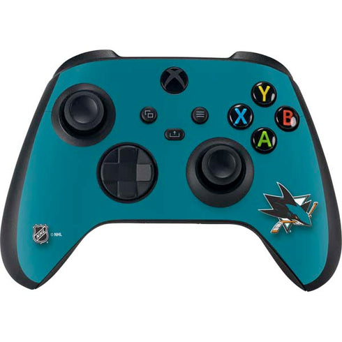 NHL San Jose Sharks Solid Background Xbox Series X Controller Skin