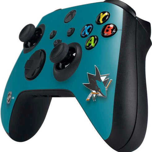 NHL San Jose Sharks Solid Background Xbox Series X Controller Skin