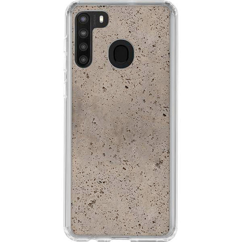 Sandstone Concrete Galaxy A21 Clear Case