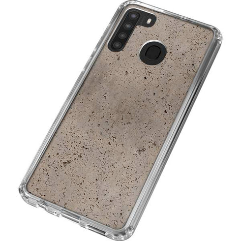 Sandstone Concrete Galaxy A21 Clear Case