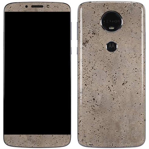 Sandstone Concrete Moto E5 Plus Skin