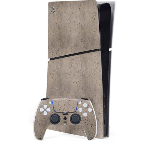 Sandstone Concrete PS5 Slim Digital Edition Bundle Skin