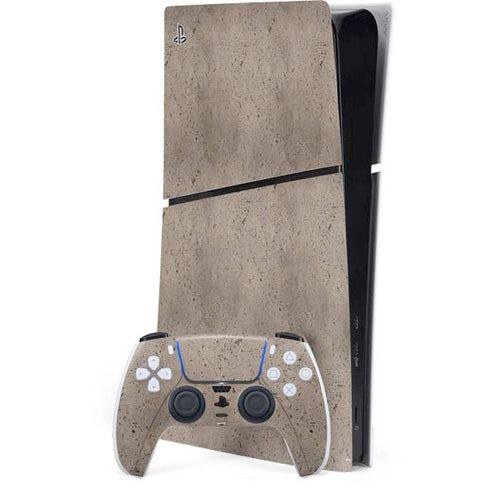 Sandstone Concrete PS5 Slim Digital Edition Console Skin